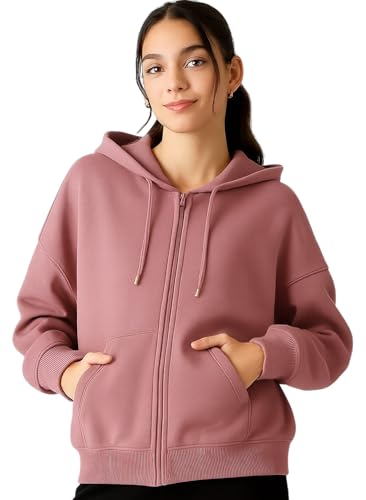 Image of ADBUCKS Women's Oversized Winter Jacket Sweatshirts Casual Drawstring Clothes Zip Up Hoodie with Front Pocket Ii Womens Hoodies Ii