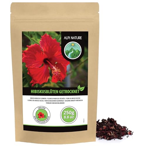 Alpi Nature Hibiscus Tea 250g 8.8 oz Dried Whole Hibiscus Flower with Petals Loose Tea