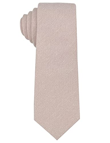 Image of Kebocis Mens Solid Color Cotton Necktie for Men