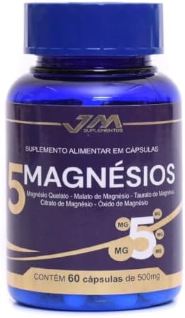 5 Magnésios 60 Cápsulas 500mg Jmsuplementos