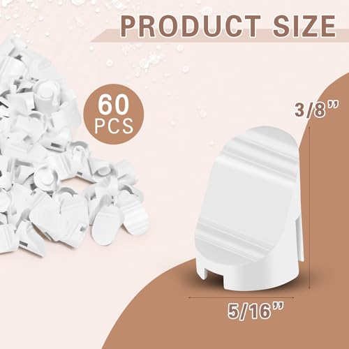 Image of 60 Pcs Entry Doors Frame Plugs for a Smooth Star Style Door 3 /8 x 5 /16 Diameter Doors Frame White Plugs Compatible with Therma-Tru Entry Doors Frame, with Storage Case