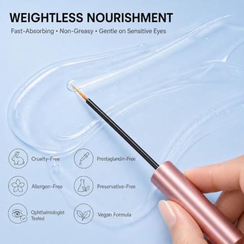 Image of Lash Serum for Eyelash Growth: Premium Eyelash Growth Serum with Advanced Formula to Boost Longer Fuller and Thicker Lashes and Eyebrows - Gentle & Vegan for Sensitive Eyes