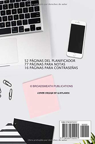 Miniatura 2 de PLANIFICADOR DÍA Y CUADERNO CON PÁGINAS DE RECORDATORIO DE CONTRASEÑA (Spanish Edition)
