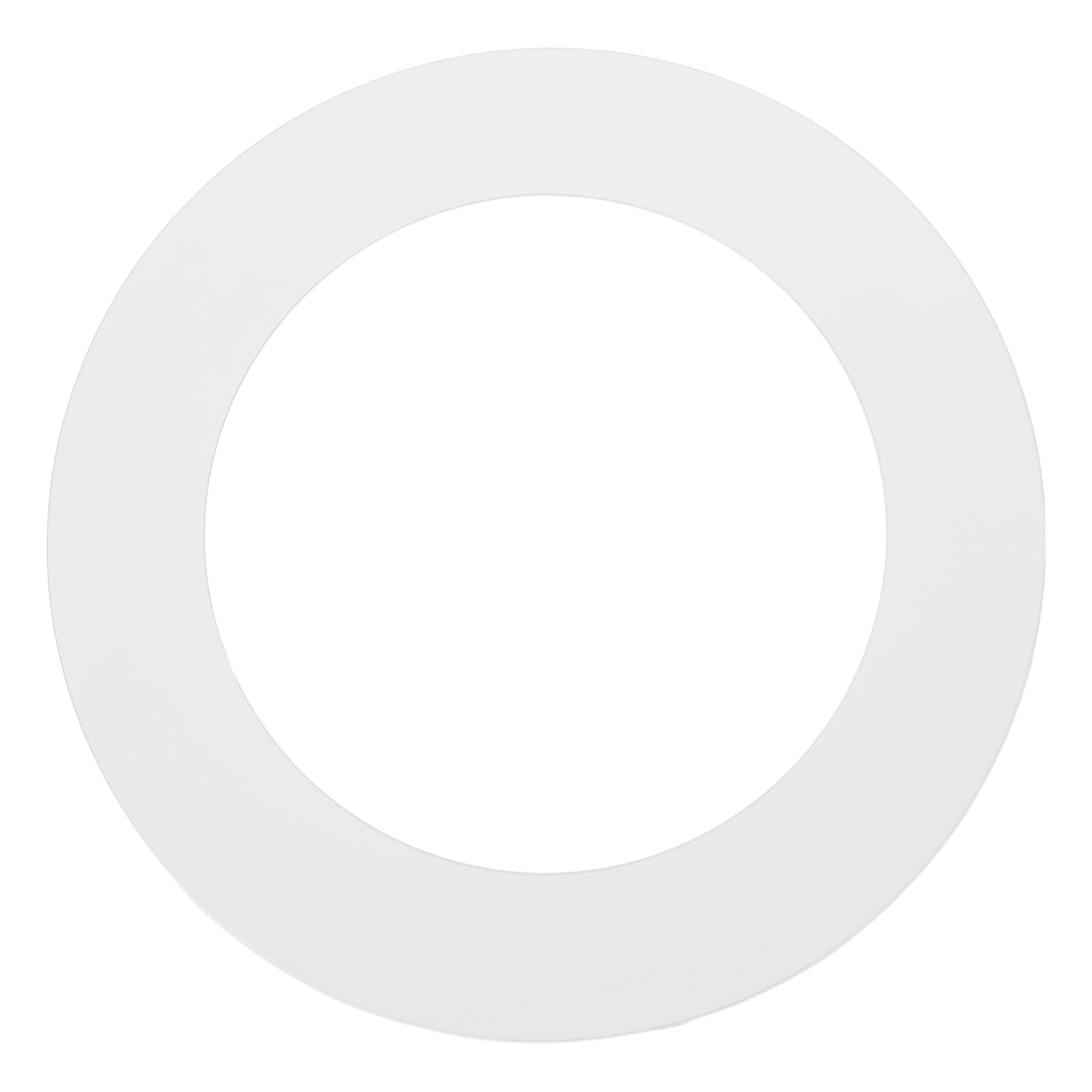 sourcing map Goof Rings, 5.1" ID 7.5" OD Steel Flat Goof Trim Ring Light Cover Plate Flush Mount Can Converter for Recessed Downlight Vent Ceiling Medallion Wall Hole Decor, Matte White