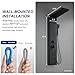ROVATE Shower Panel Tower System with Rainfall Shower Head, Elegant Matte Black Shower Tower with Powerful Body Jets, Handheld Shower and Tub Spout, Stainless Steel Shower Column Black High Pressure