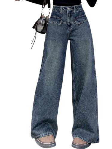 Image of ODDMONEKY Baggy Jeans for Women || Relaxed Fit Wide Leg High Rise Jeans for Women (Wjeans-8)
