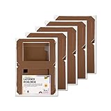 PARTY DISCOUNT NEU Laternen Rohlinge zum Stecken, 400g/m², Eckig: 13,5x13,5x18cm, 5 Stück, Braun