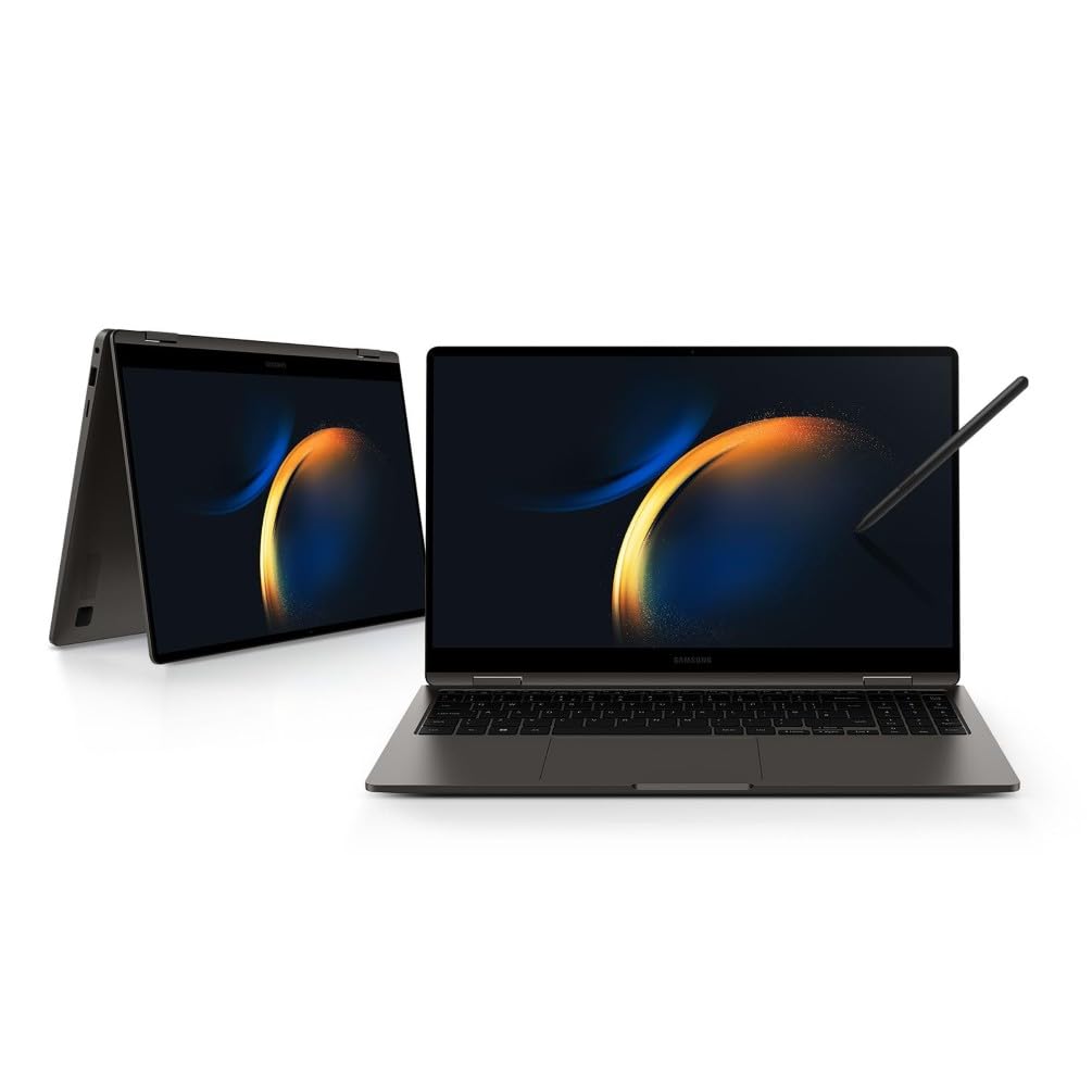 Samsung Galaxy Book3 360 13.3" Super AMOLED Laptop, Intel Core i5, 8GB RAM, 256GB SSD, Windows 11 Home, S Pen, Graphite