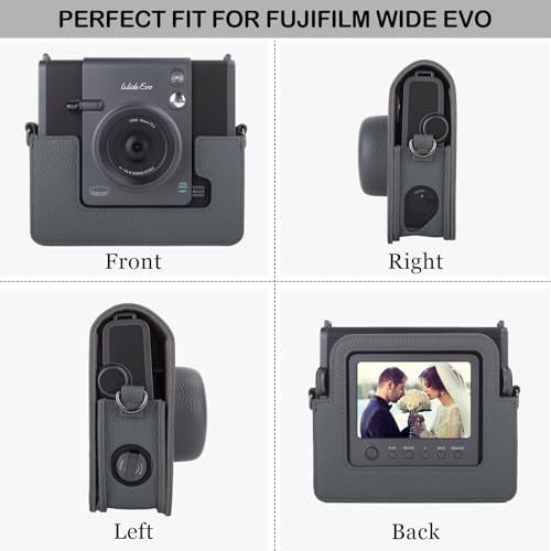 Estuche para cámara Fuji Wide EVO 2 en 1 en cuero PU miniatura 2