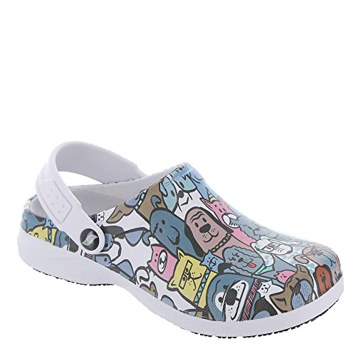 Skechers Work Arch Fit Riverbound Petties Clog Womens Slip On 11 BM US WhiteMulti