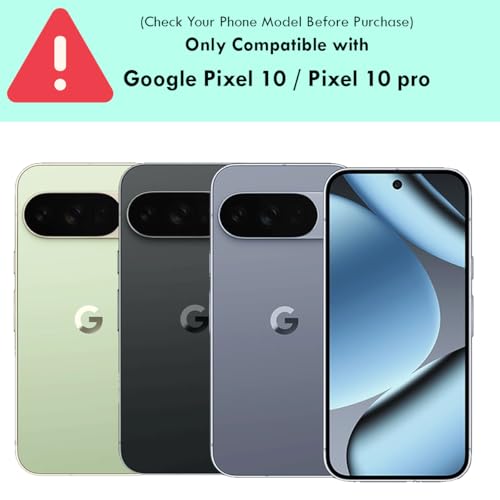 Image of RIGGEAR Shockproof Clear Hybrid Armor Back Cover Case for Google Pixel 10 / Pixel 10 Pro (Clear-Black Bumper and Transparent PC)