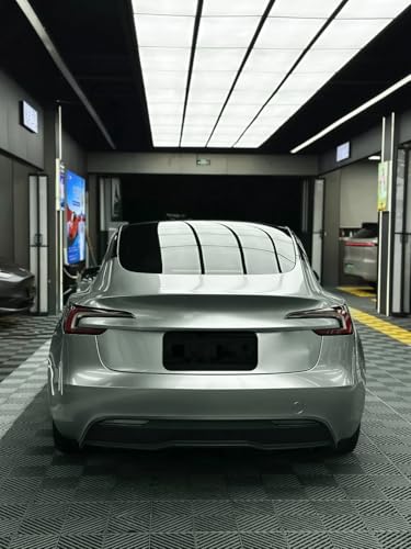 Image of LZLRUN High Gloss Vinyl Realistic Paint Wrap Roll Car Sticker Film Decal Bubble Free Come with Installation Tool Set (Silver, 4Inch x 30ft)