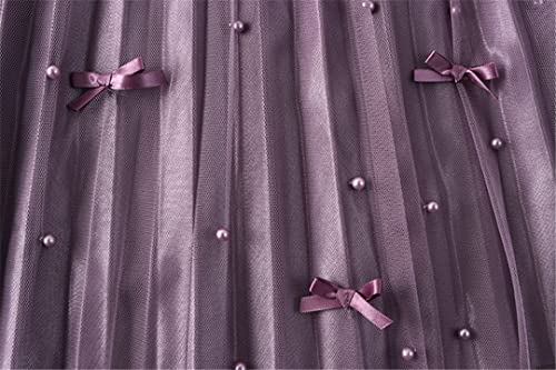Jupe tutu plissée taille haute violette taille unique extensible et confortable - 5