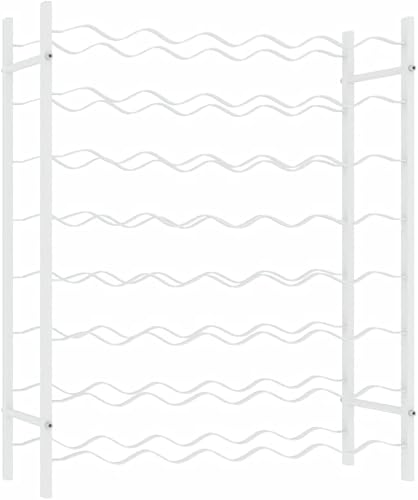 vidaXL Wine Rack for 48 Bottles White Metal