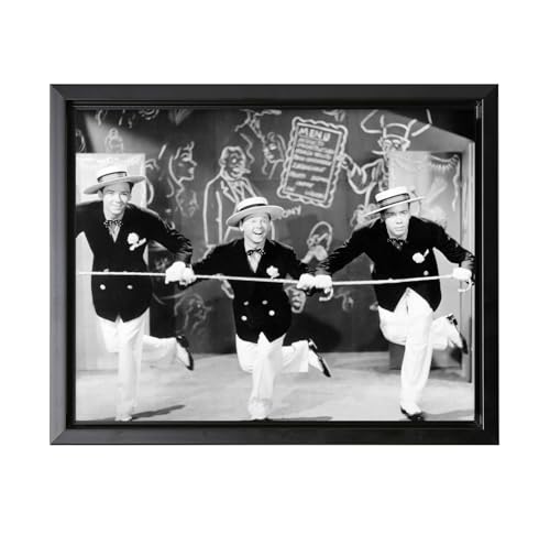 Poster Master Movie Photo - Babes On Broadway 1941 - Mickey Rooney, Ray Mcdonald, Richard Quine - Dance Trio Performance Classic Musical Scene - 12x16 Black Framed CANVAS Wall Art Decor