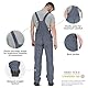 BWOLF Anax Baumwolle Latzhose Herren Arbeitshose Schutz-Latzhose Arbeits-Latzhose (Grau, XXL)