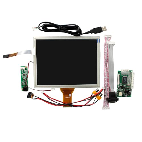 Image of 8 inch EJ080NA-05A 800X600 4:3 TTL LCD Touch Screen | with 4-Wire Resistive Touch Panel and VGA 2AV Controller Board 50pins