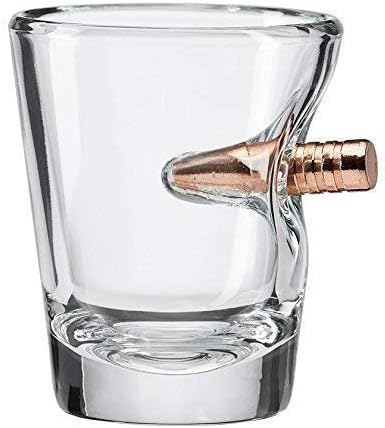 Shot Glass with Real .308 Bullet - 2oz | Made in the USA