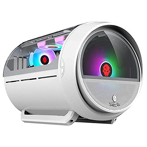 ZXFF M-ATX/ITX Game Computer Case with Water Cooling, White