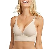 Maidenform Women's Seamless Lift Bralette, Wireless Long-Line Convertible Tank-Style Bralette Sandshell