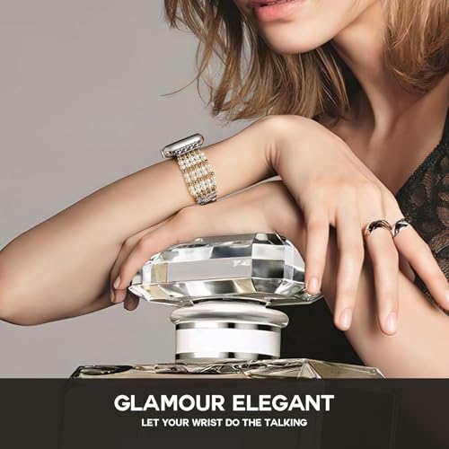 Image of Missair Compatible with Apple Watch Band 38mm 40mm 41mm 42mm 44mm 45mm 46mm 49mm, Stainless Steel Metal Strap Women Dressy Bracelet Wristband for iWatch Series 11 10 9 8 7 6 5 4 3 2 1 SE Ultra