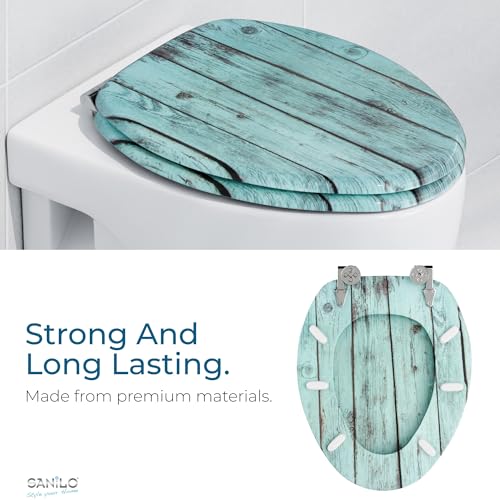 Abattant de WC en bois robuste Sanilo Lumber2 de forme allongée - 7