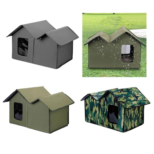 GMBYLBY Katzenhaus Faltbar Schlafbett Outdoor Katzen Süße Höhlenhund Unterkunft Vier Staffel Windproofes Tierheim Haustierbetthund Zwinger Zwinger