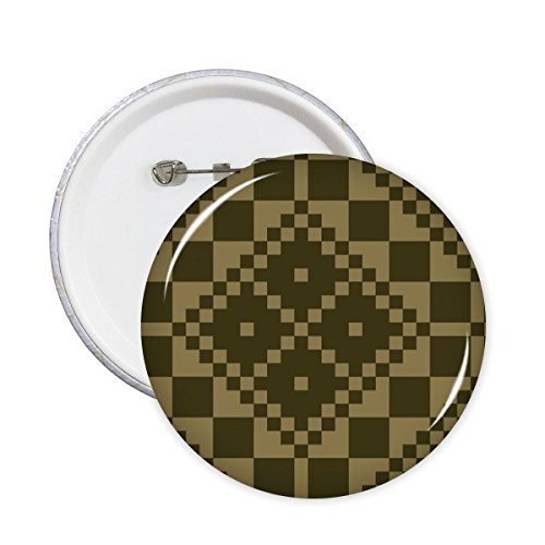 Broches rondes vert foncé style rhombus pour embellir un blouson ou sac