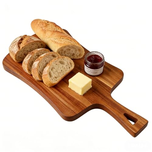 Tabla de cortar de madera de 46 cm de largo para picar alimentos cómodamente 3