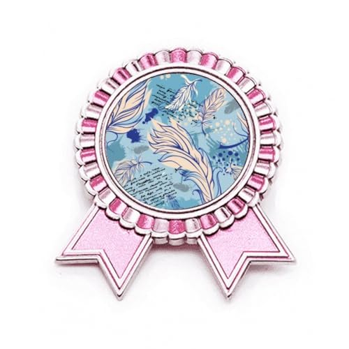 Broche rose en forme de plume bijou de veste lettre de l'océan