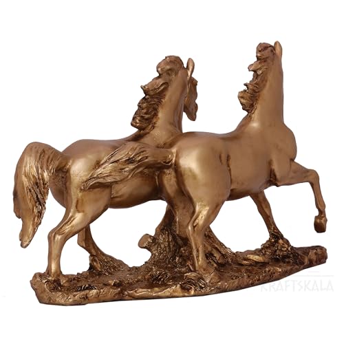 Galloping Horses Statue Showpiece for Living Room, Home Decor, Symbol of Success Tabletop Figurine for Weddings, Anniversaries, Festive Corporate Gifting (Race Horses) — photo — 8 of 9