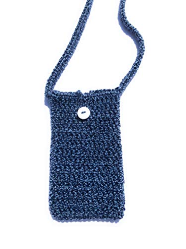 Cross Body Cell Phone Holder, Phone Sleeve, Purse, Marled Denim