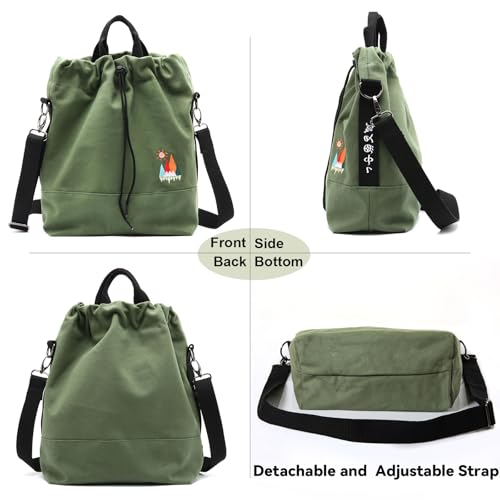 Bolso crossbody de lona para mujer miniatura 5