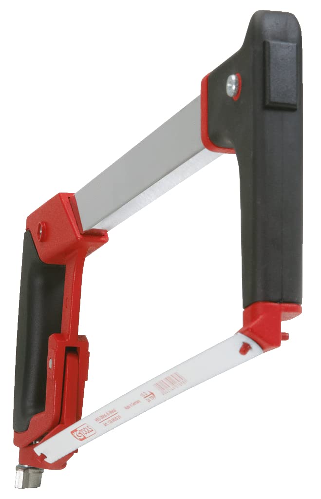 KS Tools 907.2102 - Arco de sierra de metal con dispositivo de tensión rápida, con mango blando de plástico, serrucho ligero (tamaño: 300 mm)