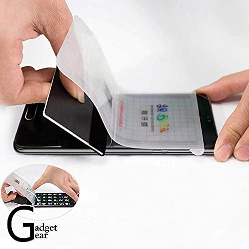 Image of Techsage Matte Front Unbreakable Screen Protector Hydrogel Membrane Compatible with Samsung Galaxy S10 Plus Supports Fingerprint Scanner | Edge to Edge Coverage with Easy Installation Kit (Matte, Front)