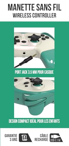 Mando inalámbrico Switch 2 y PC Pandy Verde con cable USB de 1M para gaming 5