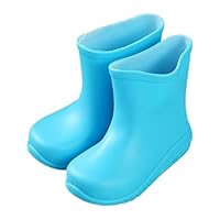 TYUSGH Baby Wellies Waterproof Lightweight Toddler Rain Boots for Little Kids Unisex Boys Girls (Sky Blue, 6.5 Toddler)