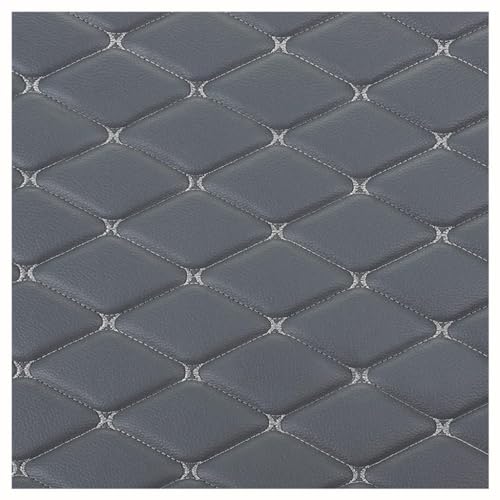 Tissu similicuir d'ameublement gris matelassé 1.6x5m pour tapisserie et couture
