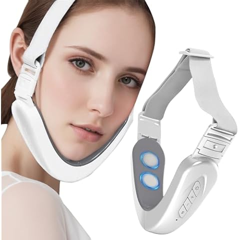 Double Chin Machine, Facial Massager for Women 6 Modes and 12 Intensity Levels Electric Double Chin Device, Smart Double Chin Face Lift Device with Magnetic Massage Cover