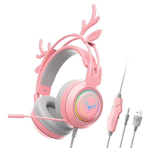 wWJp Q[~OwbhZbg wbhz Q[wbhz LwbhtH PS4Pro /PS5/PC/Switch Xbox One S/X X}[gtH L 3.5mm }CNt 50mmhCo[ Q[p ^ ̉ RGB