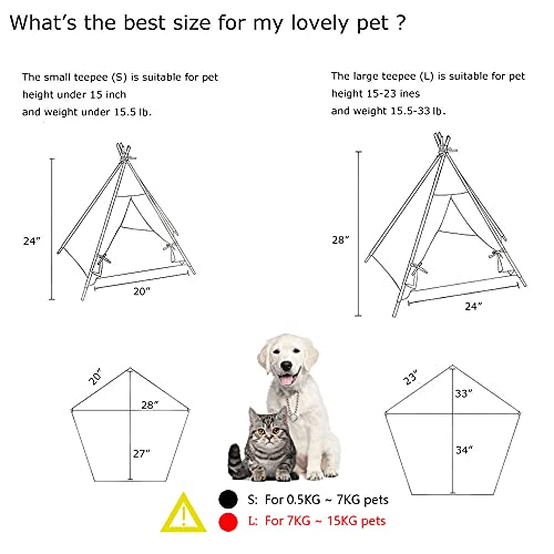 Dog Tent Pet Teepee Dog Cat Play House Portable Washable Pet Bed For Dog Cat Lace Style (Without Cushion) #TOP5
