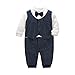 Psafagsa Baby Jungen Anzüge Säuglinge Gentleman Hochzeit Taufe festlicher Smoking Babybkleidung mit Fliege Navy 0-3 Monate