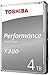 Produktbild Toshiba X300 Performance  Festplatte  4 TB  intern  8,9 cm (3,5 Zoll)  SATA 6 Gb/s  7200 U/min  Puffer-Speicher 128 MB