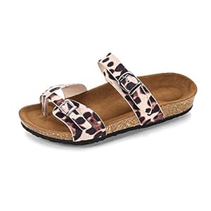 Platte flip flop flip-flops voor vrouwen luipaardprint, hasp string sandaal met steunzool, comfort slide huis pantoffels geschenken