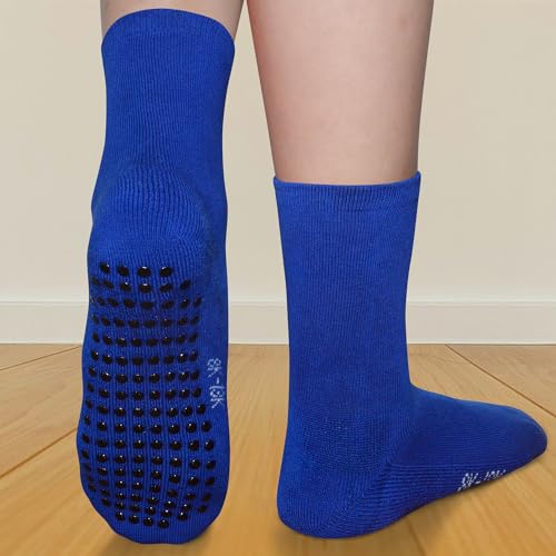 Grip Slipper Socks For Kids(4-16 Years Old) Youth Boys & Girls,Non Slip Anti Skid Sport Athletic Hospital Socks2