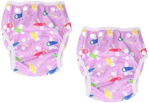 Alomejor Baby Adjustable Swim Diaper Pants, Washable Button Closure, Toddler Swim Diaper for Lessons, Elastic Design (T16) (T16) (T19) - 1