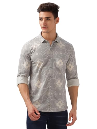 Image of BULLMER Trendy Regular Fit Striped Causal Full Sleeve Shirt for Men.