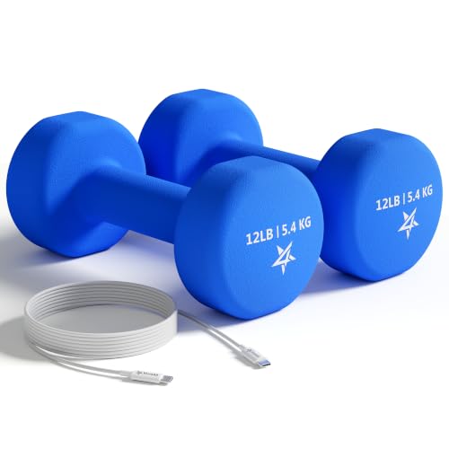 Image of Yes4All Neoprene Dumbbells, Pairs and Sets with Rack for Home Workouts