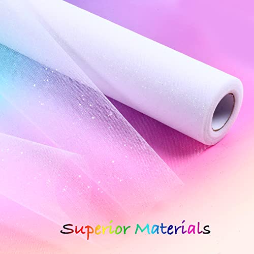 Premium 15” x 30 Yards Sparkling Glitter Tulle Rolls for Weddings, Parties, and DIY Crafts – Versatile Shimmering Ribbon for Gift Wrapping and Decorations 5 Premium 15” x 30 Yards Sparkling Glitter Tulle Rolls for Weddings, Parties, and DIY Crafts – Versatile Shimmering Ribbon for Gift Wrapping and Decorations - Image 4