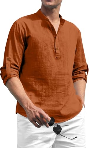 Image of Zombom Cotton Polyester Blend Solid Casual Regular Fit Mandarin /Chinese Collor Short Kurta for Men